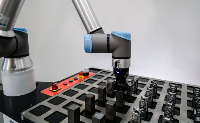 Cobot conçu pour réaliser diverses types de manipulations industrielles